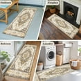 thumbnail image 6 of Beige Vintage Boho Large Area Rugs for Bedroom Living Room, Soft Non Slip Carpet Bedside Rug, Ethnic Tribal Geometric Abstract Rectangular Floor Cover Kitchen Accent Rug 2'x6' for Dining Room/Office, 6 of 9