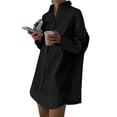 thumbnail image 2 of Duoif Womens Dresses, Shirt Dress Collar Top, V-Neck Long Sleeve Dresses for Women Black L, 2 of 9