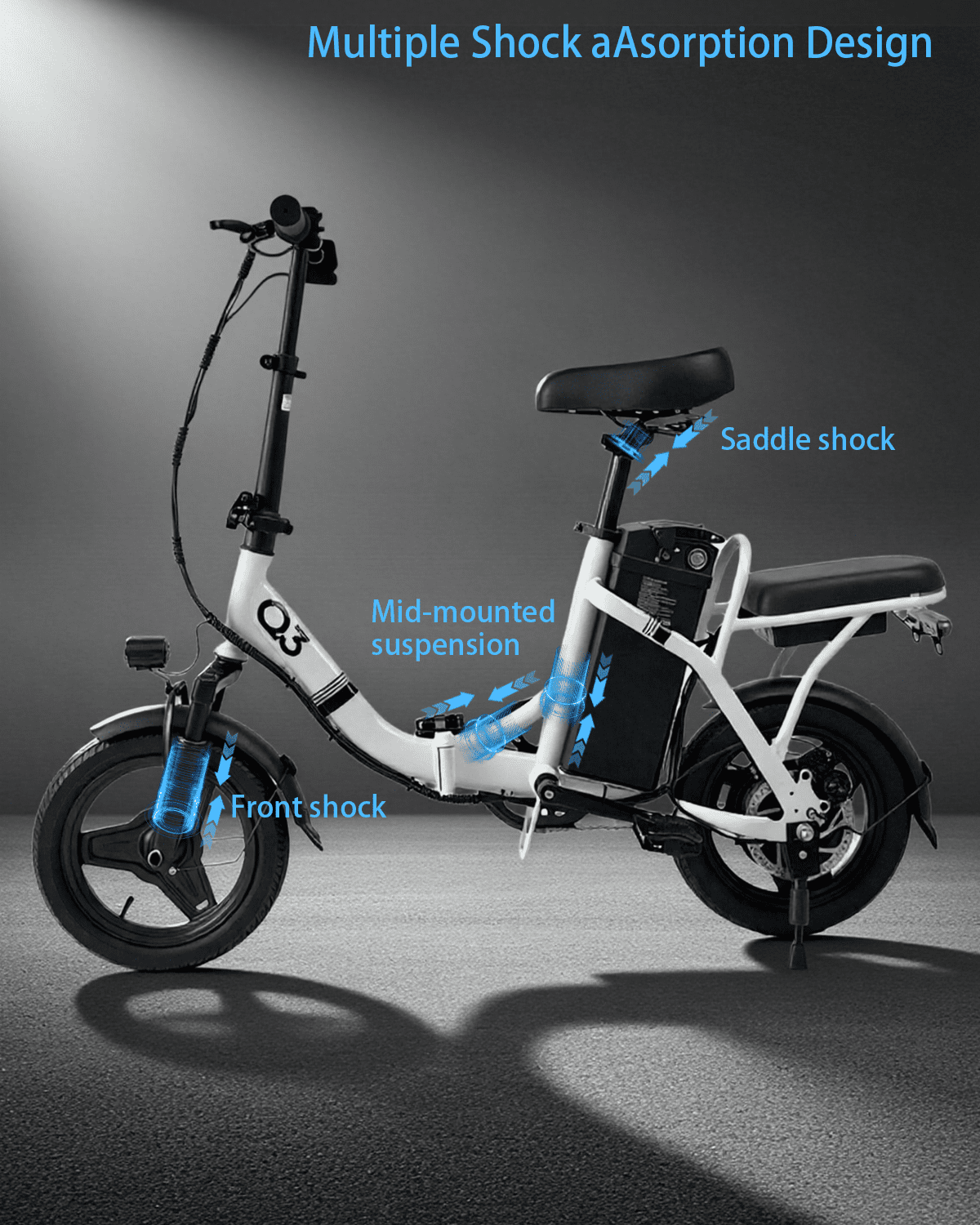 SHCNTEKU Commuter Electric Bike for Adults 500W Brushless motor multi shock absorption varied terrain Ebike with 12Ah Removable battery,UL2849