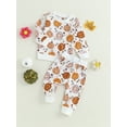 thumbnail image 3 of GXFC Toddler Baby Girl Halloween Outfits 6M 12M 18M 2T 3T Kids Boys Long Sleeve Pumpkin Print Sweatshirt+Elastic Pants Set Children Halloween Day Fall Clothes 2Pcs Set, 3 of 8