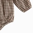 thumbnail image 4 of Gerichy Baby Girl Fall Outfits Long Sleeve Plaid Romper Infant Clothes One Piece Bubble Playsuit 0-18 Months, 4 of 6