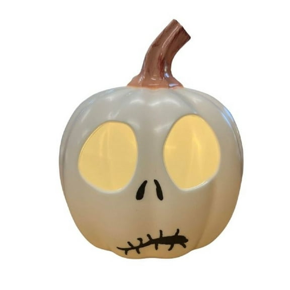Disney NBC Jack Skellington 3.5" Mini Light Up Pumpkin Halloween Decor