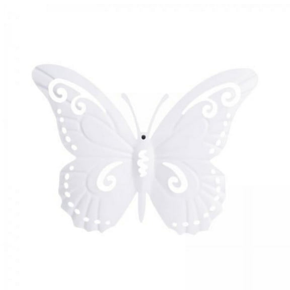 deevoka 3xButterfly Wall Decor Hanging Butterflies for Bedroom Outdoor Indoor Patio White 3 Pcs