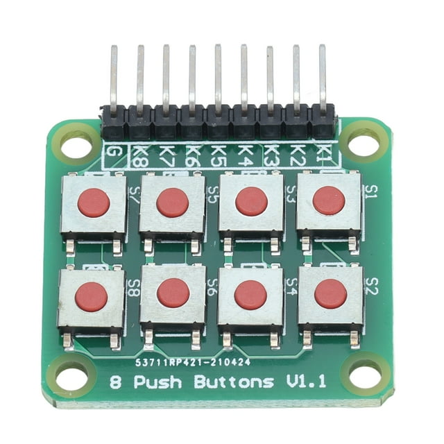 Modules de Clavier, Module de Clé de Bouton de Câblage Facile Conception Standard Indépendante de 8 Boutons pour Micro-Ordinateur à Puce Unique