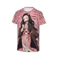 thumbnail image 3 of Kamado Nezuko Kids' Short Sleeve T-Shirt Print Tee Shirts For Boys & Girls Summer Casual Wear Fashion Top Blouse X-Small, 3 of 9