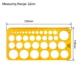 thumbnail image 2 of Uxcell 22cm Plastic Geometric Drawing Template Measuring Ruler Round, 2 of 5