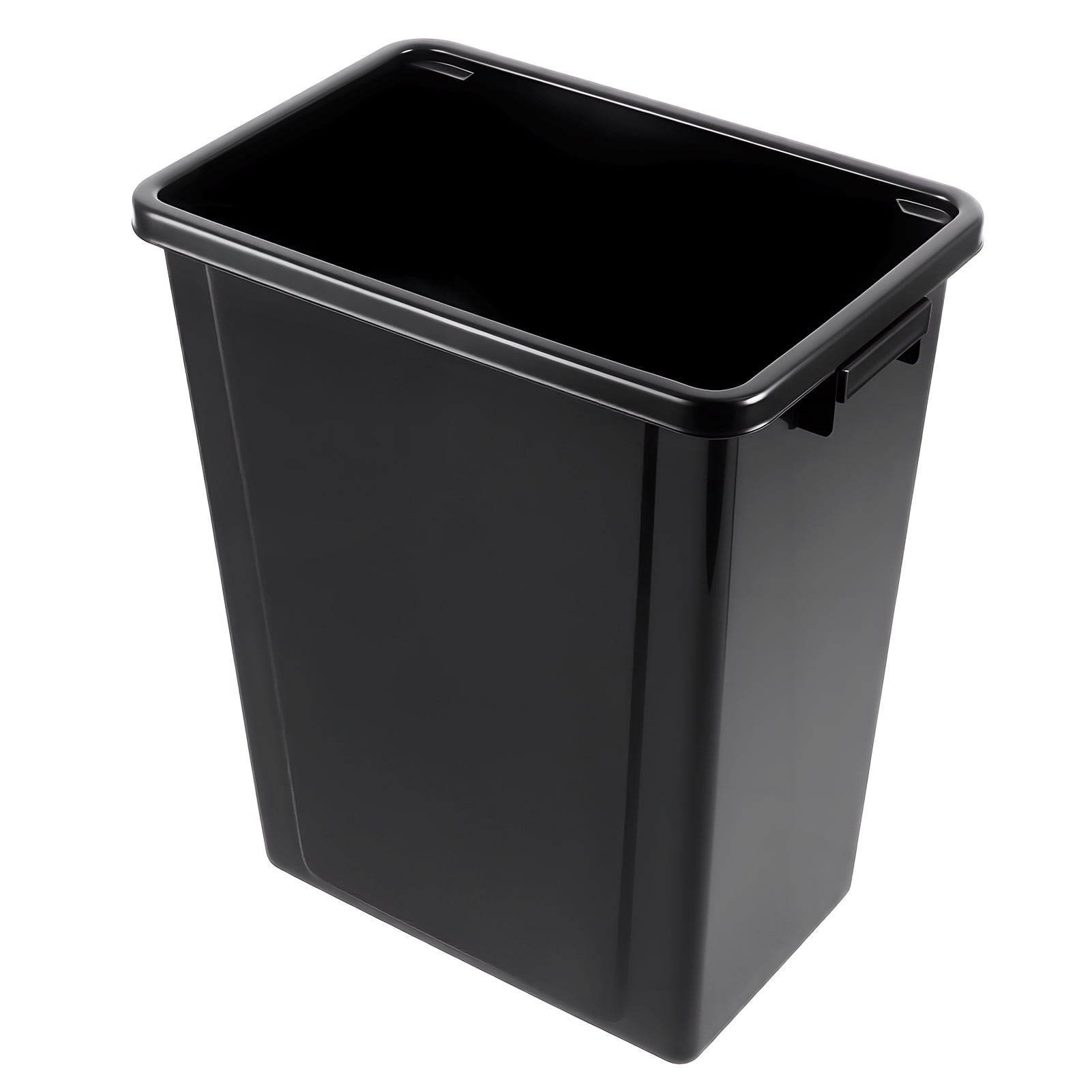 12Pcs Indoor Trash Can without Lid 10.25-Gallon Desk Side Wastebasket Black Garbage Can Fits Under Desk/Sink/Cabinet for Home Office Kitchen Use