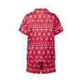 thumbnail image 3 of AIGUR Christmas Pajamas for Family Family Christmas Matching Pajamas Sets Fashionable Printed Short Sleeve Tops with Shorts 2Pcs Family Sleepwear, 3 of 10