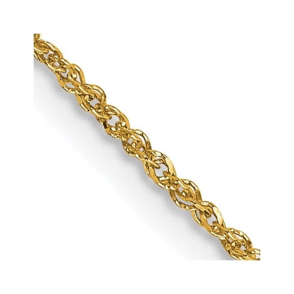 Diamond2Deal 14K Yellow Gold 1.1 mm Ropa Chain Necklace for Women 22"