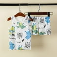 thumbnail image 2 of Kids Toddler Boys Shorts Set Casual Ren Sets Cartoon Girls Sets Vest Pant Casual Sport Suits Two Piece Clothes Set Summer Outfits,Size 3 Years 4 Years, 2 of 7