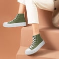 thumbnail image 6 of Platform Canvas Sneakers&nbsp;for Womens mens Fashion High Top Canvas Platform Shoes Casual Lace-up Shoes&nbsp;Comfortable Lightweight Walking Shoes for Daily Work, 6 of 6