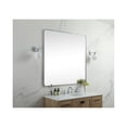 thumbnail image 3 of Elegant Decor Soft Corner Metal Square Mirror 48X48 Inch In Silver, 3 of 9