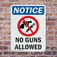 thumbnail image 4 of (2 Pack) No Guns Allowed OSHA Notice Sign 10 Inch X 14 Inch Indoor / Outdoor Rust-Free Aluminum Metal Signs for Workplace, Workshop, and Construction Site, Made in the USA, 4 of 8