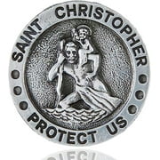 St. Christopher Visor Clip, Religious Automotive Accessories, 2 Inch