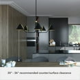 thumbnail image 6 of Hunter - Grove Isle 5-light Matte Black, Extra Large Chandelier, Dimmable, Modern Style, Pharmacy Shaped, for Bedrooms, Dining, Living Rooms - 19195, 6 of 8