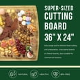 thumbnail image 3 of EastVita Extra Large Cutting Boards for Kitchen 36 x 24 Inch Bamboo Noodle Board Stove Top Cover Cutting Boards Wood Countertop Butcher Block Large Charcuterie Board Pasta Board, 3 of 7