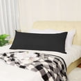 thumbnail image 2 of Zippered Body Pillow Case Cover Soft Microfiber Long Pillowcases Black 20x72, 2 of 8