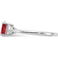thumbnail image 4 of 14K White Gold Ruby And Diamond Ring (Size 7) Made In India xbs234, 4 of 5