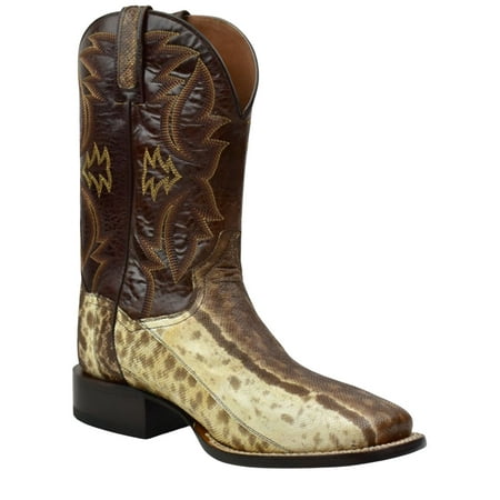 

Dan Post Men s Karung Snake Exotic Western Boot Broad Square Toe Brown 10.5 EE US