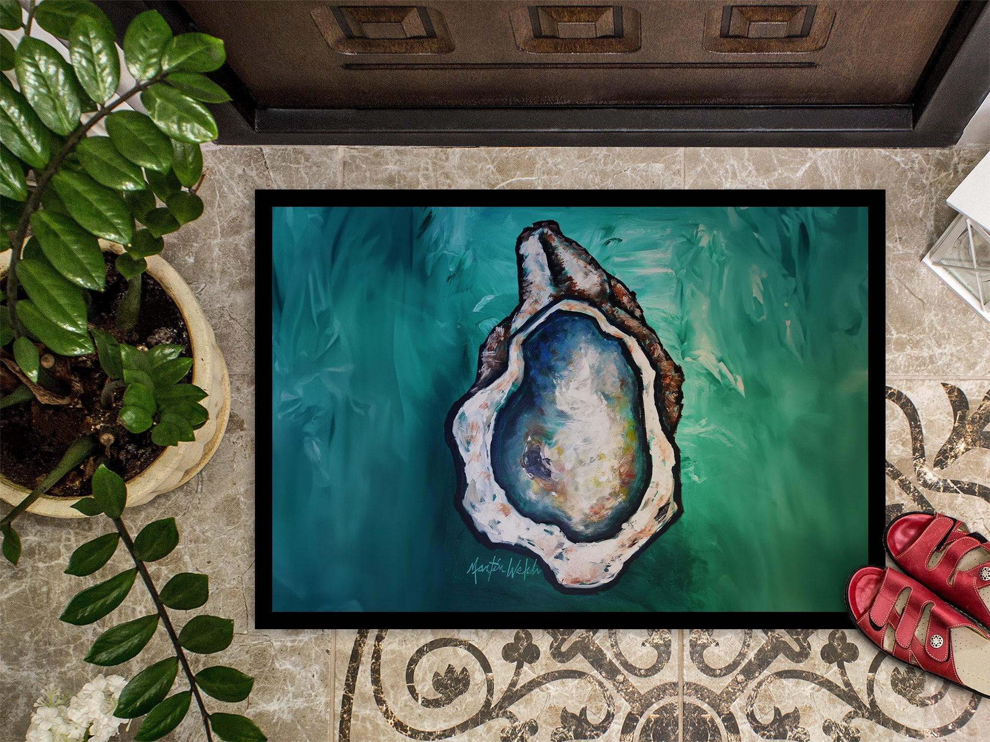 Carolines Treasures MW2106MAT 18 x 27 in. One Shell Oyster Doormat