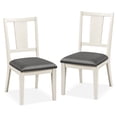 thumbnail image 2 of Furniture of America Arvin Modern Padded Seat Dining Chairs, White (Set of 2), 2 of 12