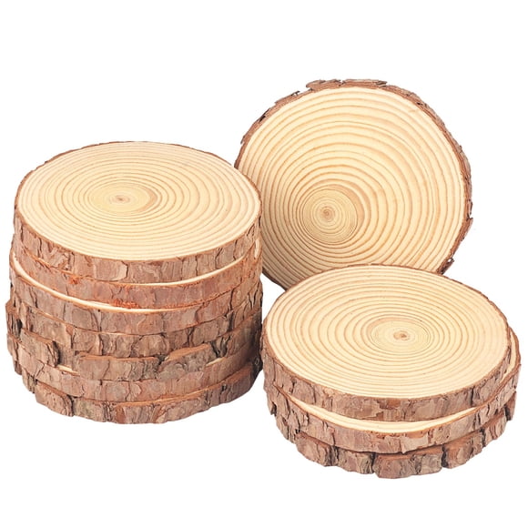 Posavasos Wood Slices GNIEMCKIN, 11 unidades, de madera de pino de 6 a 7 pulgadas