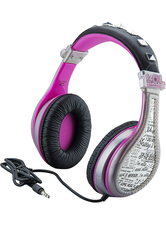 LOL Surprise Headphones for Kids, Wired Headphones for School, Home or Travel, Tangle Free Stereo Headphones