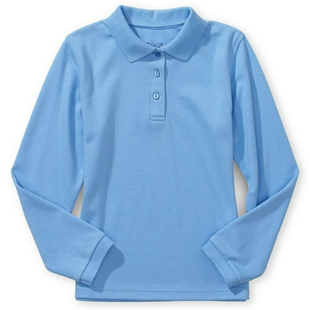 LT BLUE LS POLO