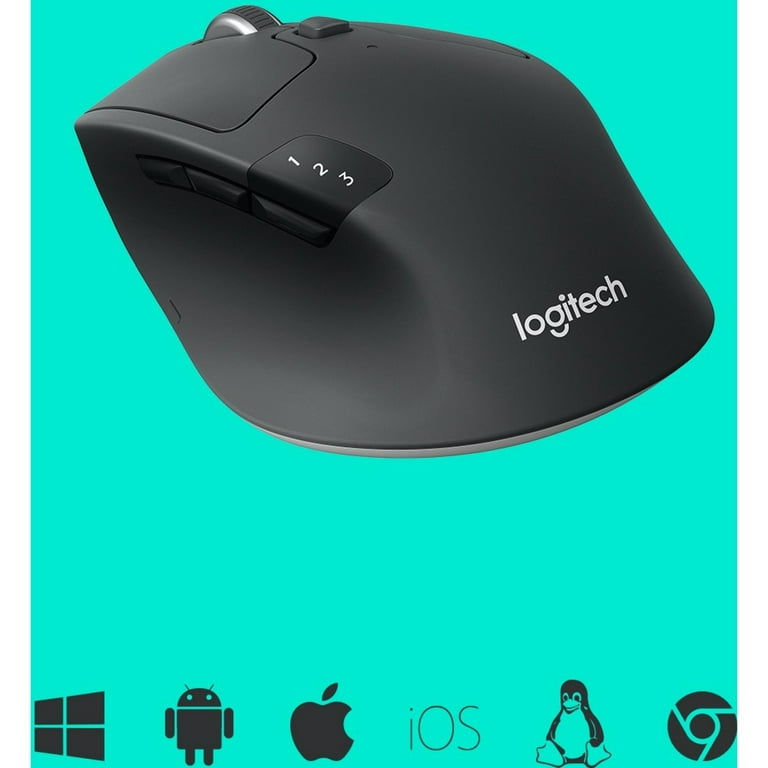 Logitech M720 Triathlon Multi-Device Wireless Mouse, Bluetooth