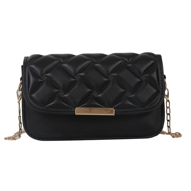 Nuevo bolso de hombro con cadena, moderno y sencillo, de piel sintética, tipo Joker, pequeño bolso de hombro, color negro