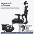 thumbnail image 4 of Kojooin High Back Mesh Desk Chair, Adjustable 3D Arms & Footrest, Swivel, Black, 4 of 7