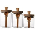 thumbnail image 4 of HAKIDZEL Airtight Glass Jar Simple Design 3 Sets 5.3x3.3x3.3in, 4 of 7