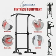 PROHIKER Power Tower Dip Station, Pull Up Bar Stand Power Rack with Backrest, Height Adjustable Strength Training Equipment for Fitness Home Workout, Black