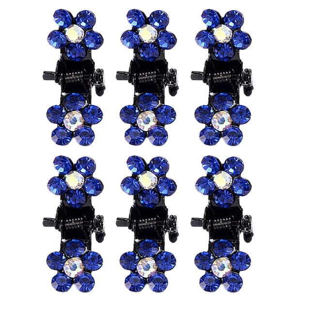 Pinces à Cheveux Pinces à Cheveux, Mini Pinces à Cheveux Pinces à Mâchoires Antidérapantes Pinces à Dents Pailletées Pinces en Métal avec Strass