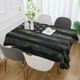 thumbnail image 4 of DEIARA Black Design American Flag Square Tablecloth 60×108in Polyester Fabric Tablecloth Washable Dust Resistant Wrinkle Resistant, 4 of 9