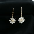 thumbnail image 3 of Rosec Jewels Lab Diamond Flower Drop Earrings for Women - Diamond Wedding Earrings - EF-VS Quality, 14K Yellow Gold, 3 of 8