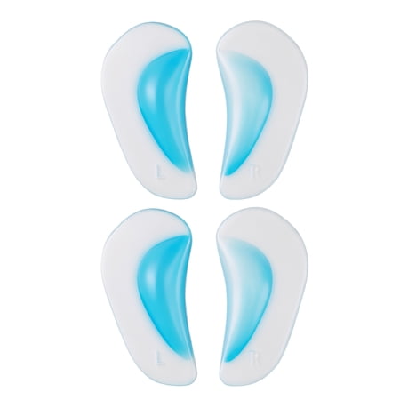 Unique Bargains 2 Pair Arch Support Inserts Two-tone Foot Arch Supports 3.35"x1.65"x0.2" Clear Blue