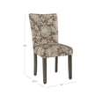 thumbnail image 4 of HomePop Fabric Floral Pattern Parsons Chairs in Brown/Gray (Set of 2), 4 of 12