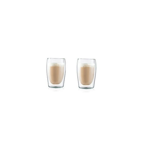 Medelco 4-CUP-10OZ-2 Cafe Brew 10 Oz Double Wall Dishwasher Safe Glasses