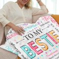 thumbnail image 2 of Bestie Gift for Women, Bestie Birthday Gifts for Women, Bestie Blanket, Best Friend Birthday Gifts for Women, Bestie Gifts, Birthday Gift for Best Friend Woman (50 * 60inch), 2 of 5