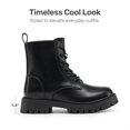 thumbnail image 3 of DREAM PAIRS Girls' Combat Ankle Boots, Lace-Up Boots with Side Zipper, Adjustable Fit, Round Toe and Anti-Slip Outsole, 3 of 6