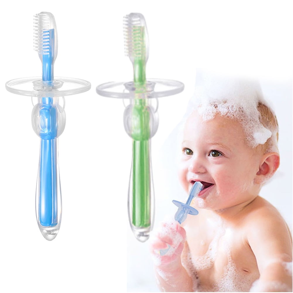 New Silicone Kids Teether Training Toothbrush Infant Newborn Brush Tool GVFOFO 