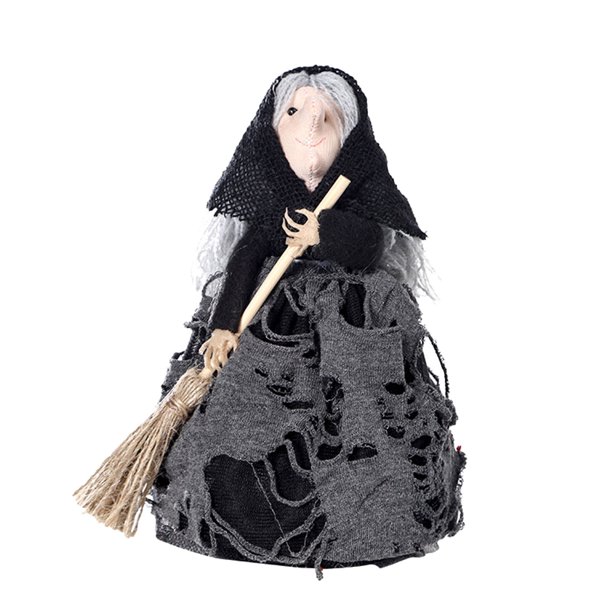 Liquidación de almacén de PYPESEEWY: Adornos colgantes de bruja para árbol de Halloween, adornos de mesa de bruja fantasma de Halloween, decoraciones de Halloween para interiores, hogares,