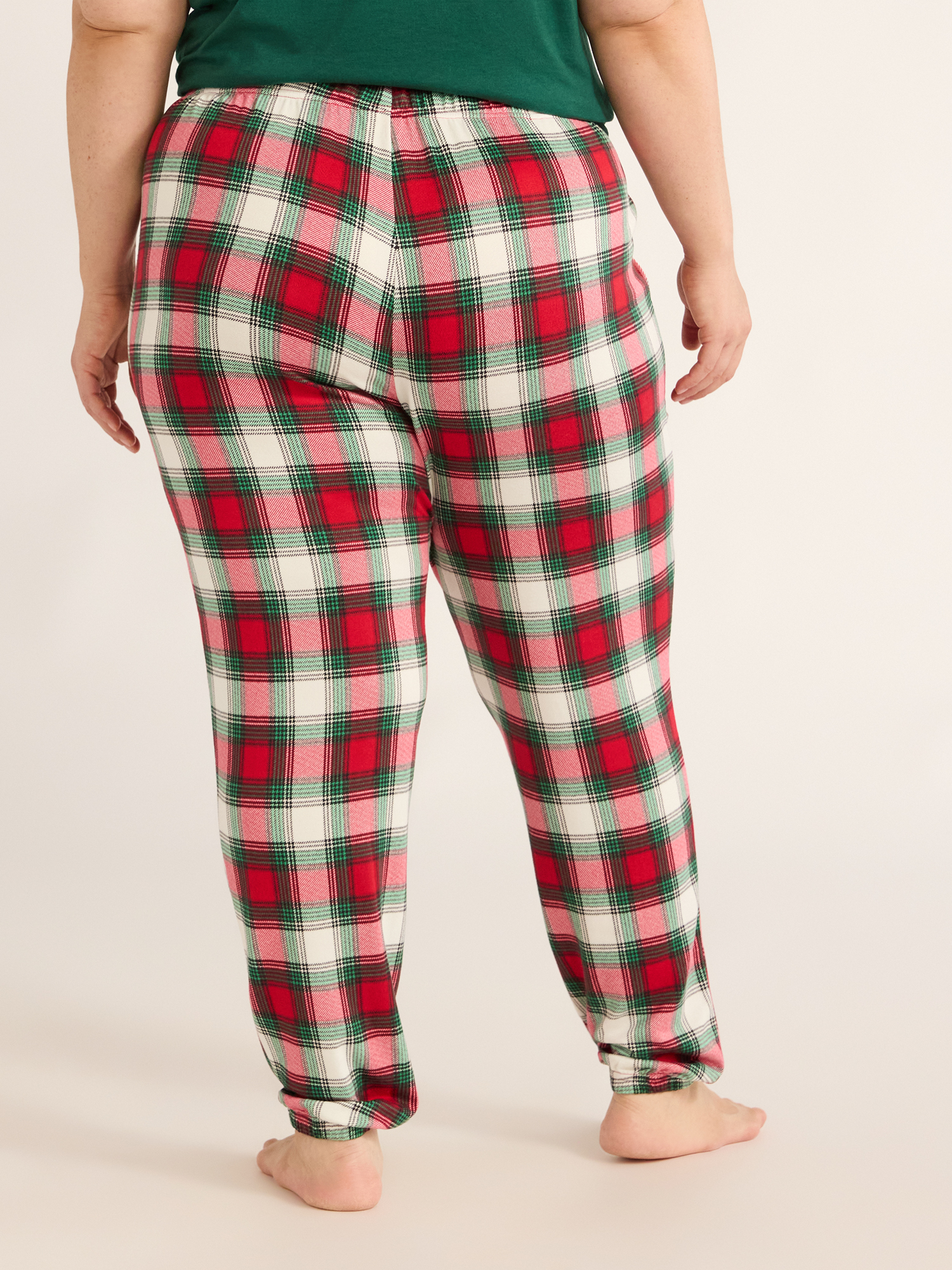 Joyspun Women's Hacci Knit Jogger Sleep Pants, 29” Inseam, Sizes XS to 3X