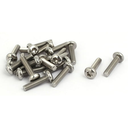 Carbon Thread M6x25mm (20-Pack) Gold Zinc Plated For DIY