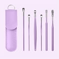 thumbnail image 6 of Stainless Steel Ear Picks, 6 Pcs, Black with Leather Caseinnovative Spring Earwax Cleaner Tool Set, 6Pcs 360°Spiral Design Earwax Removal Tools, Ear Wax Removal Kit Ear Cleaning Ki Makeup Organizers, 6 of 7