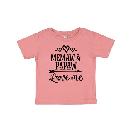 

Inktastic Memaw and Papaw Love Me Gift Baby Girl T-Shirt