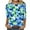 B-Multicolor, variant on Elegant Work Shirts for Women Dressy Casual Floral Print Business Blouse Tops Slim Fit Comfort 3/4 Sleeve Crew Neck Tunics lady Multicolor L