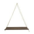 thumbnail image 6 of Wooden Hanging Shelf, Rope Swing Wall Mounted Shelf, Rustic Floating Display Rack for Bathroom Bedroom Living Room(Brown), 6 of 6
