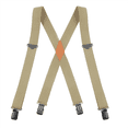 thumbnail image 2 of Buyless Fashion Suspenders for Men - 48" Adjustable Straps 1 1/4" - X Back With Black Clips - 5142-Tan, 2 of 7